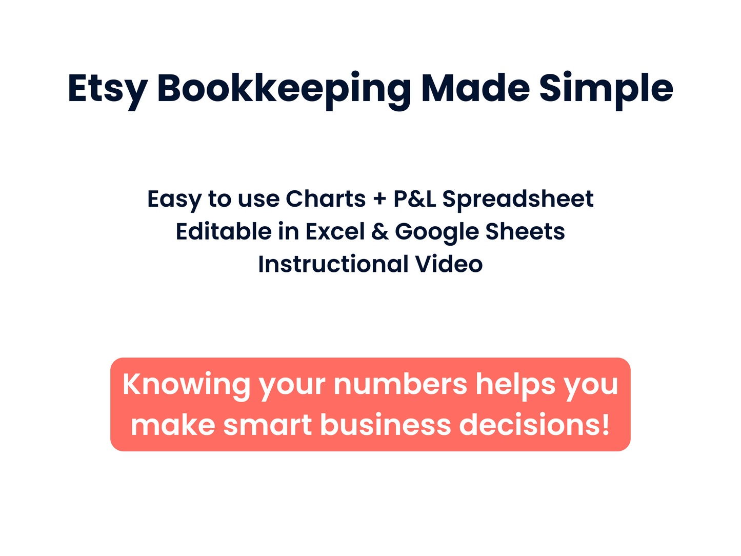 Bookkeeping Spreadsheet for Etsy Sellers - Google Sheets & Excel, Income & Expense Tracker