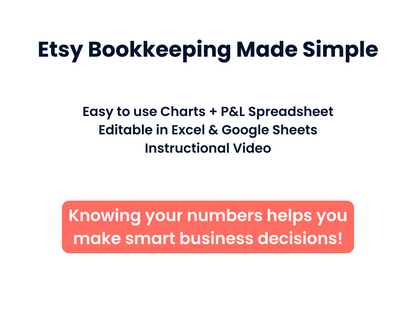 Bookkeeping Spreadsheet for Etsy Sellers - Google Sheets & Excel, Income & Expense Tracker