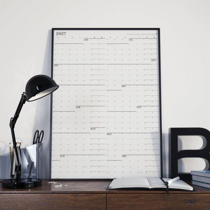 Monday Monochrome Large Wall Calendar (27x39)