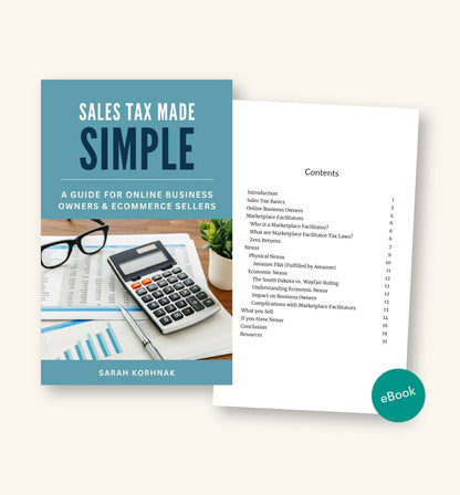 Etsy Seller Bookkeeping & Tax Bundle | Spreadsheet, Sales & Federal Tax Guide, Tax Cheat Sheet, Inventory & Mileage Printables