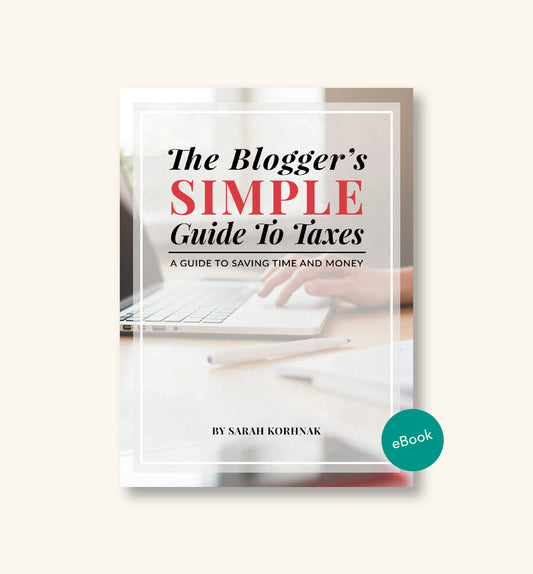 The Blogger's Simple Guide to Taxes, PDF eBook instant digital download
