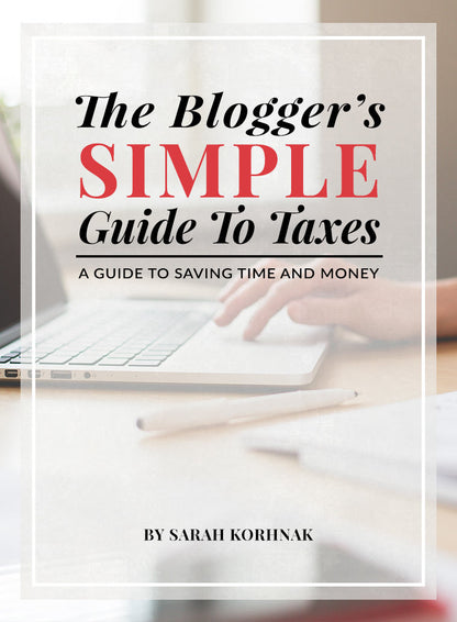 The Blogger's Simple Guide to Taxes, PDF eBook instant digital download