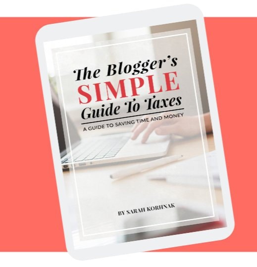 The Blogger's Simple Guide to Taxes, PDF eBook instant digital download