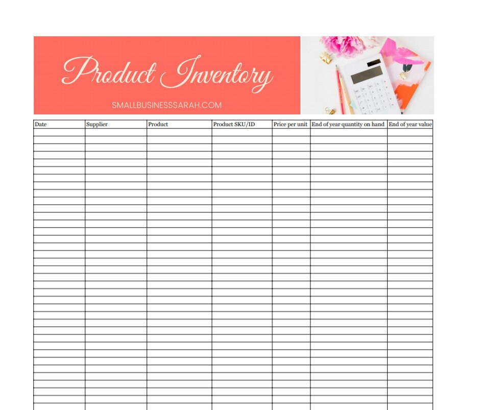 Etsy Seller Product Inventory Tracker